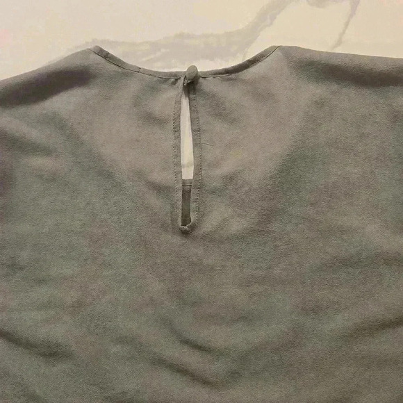 Benetton Stile Womens Crew Neck Long Sleeve Blouse Gray Size Small - Picture 8 of 9